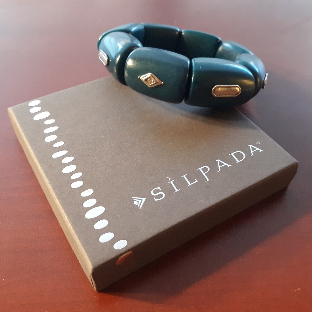 Silpada Polished Palms Stretch Bracelet